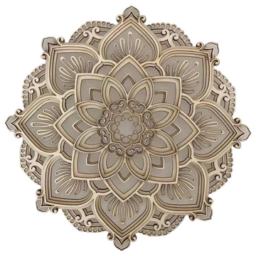 Applique murale mandala en bois 10W charge USB gravé à la mandala night light pour la décoration de salle de yoga à la maison